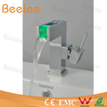 Waterfall LED Wash Basin Faucet with Single Lever